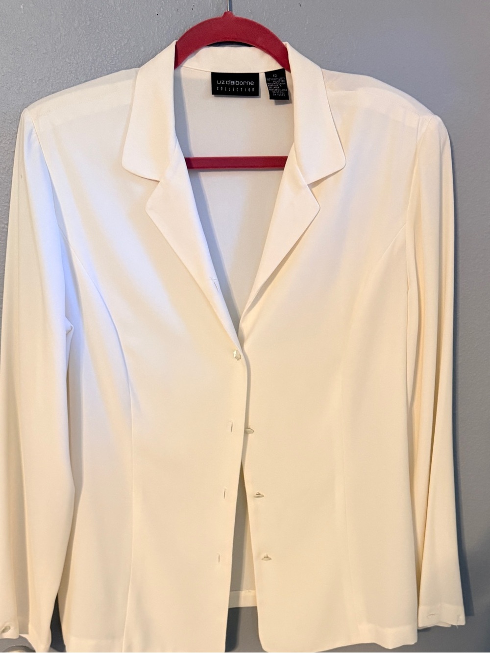 Liz Claiborne Cream Button Blouse